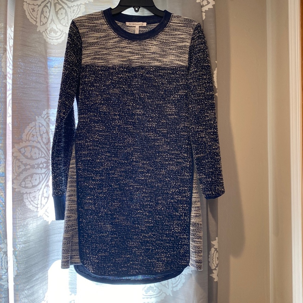 Knit sweater dress short